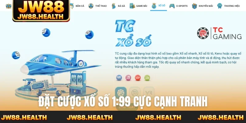 Đặt cược xổ số 1:99 cực cạnh tranh
